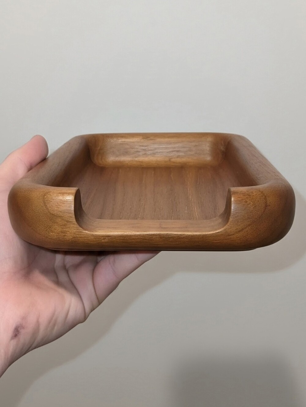 Vintage Eldon Woodline 6500 Teak Wood Desk Organizer Tray 8.5x6"